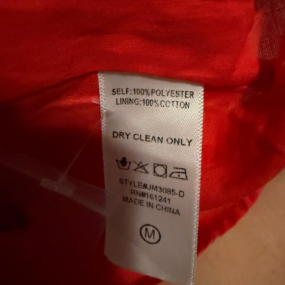 NWT J.Marie Seraphina Floral 3D Lace Split Round Button Up Neck Shift Dress Sz M - Picture 6 of 6